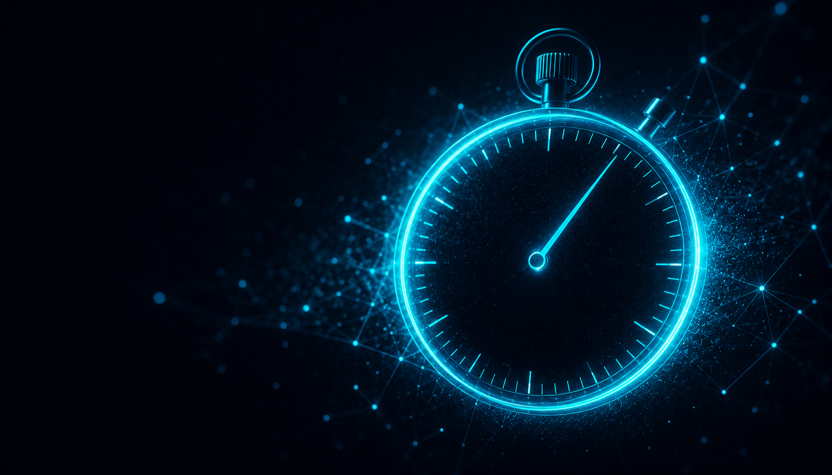 Close-up of a stopwatch on dark background representing nicotine timing protocol
